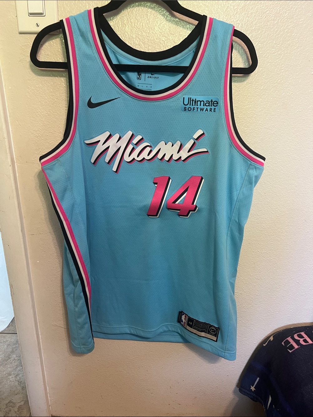 Nike Aqua Miami Heat City Edition Jersey with Pink and Black Trim Herro